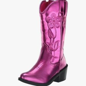 Steve Madden Pink Metallic Cowgirl Boots